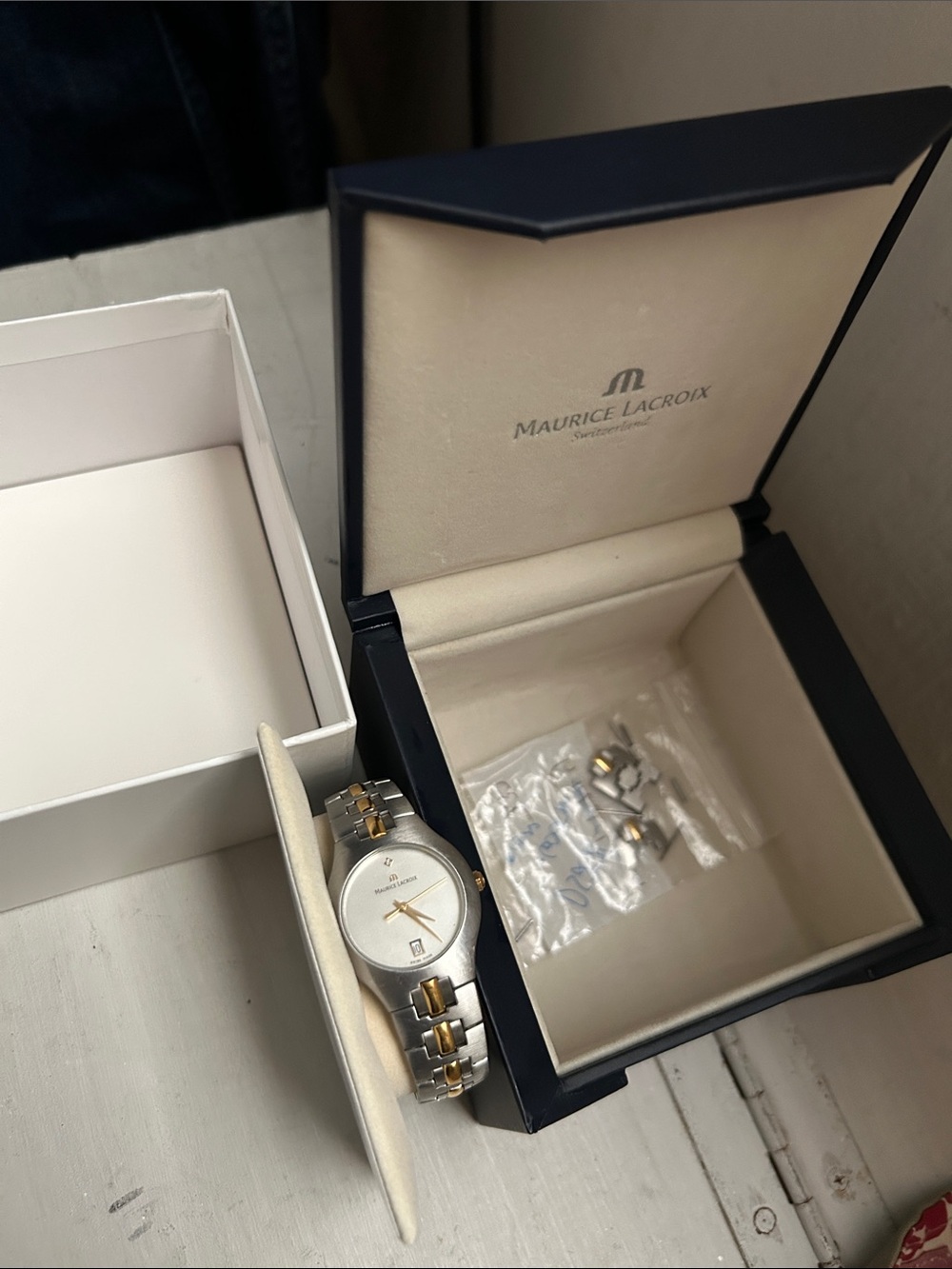 Maurice Lacroix Silver and Gold Two-Tone Women’s Watch made in Switzerland